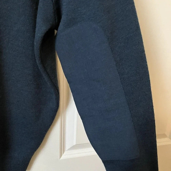 Logistics Military Style Wool Blue Sweater Made in Canada Large - Picture 5 of 6